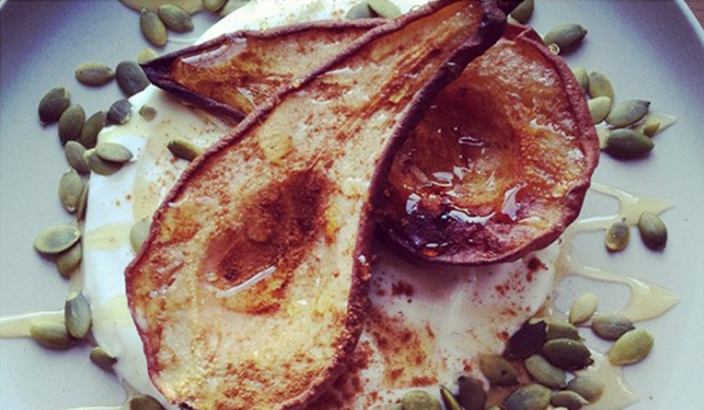siggi's Icelandic-style yogurt: skyr - Baked Pears over Vanilla Skyr