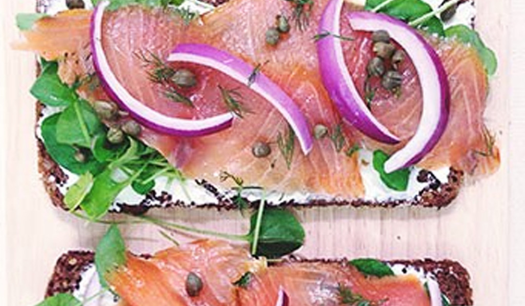 siggi's Icelandic-style yogurt: skyr - Open Face Smoked Salmon Sandwich